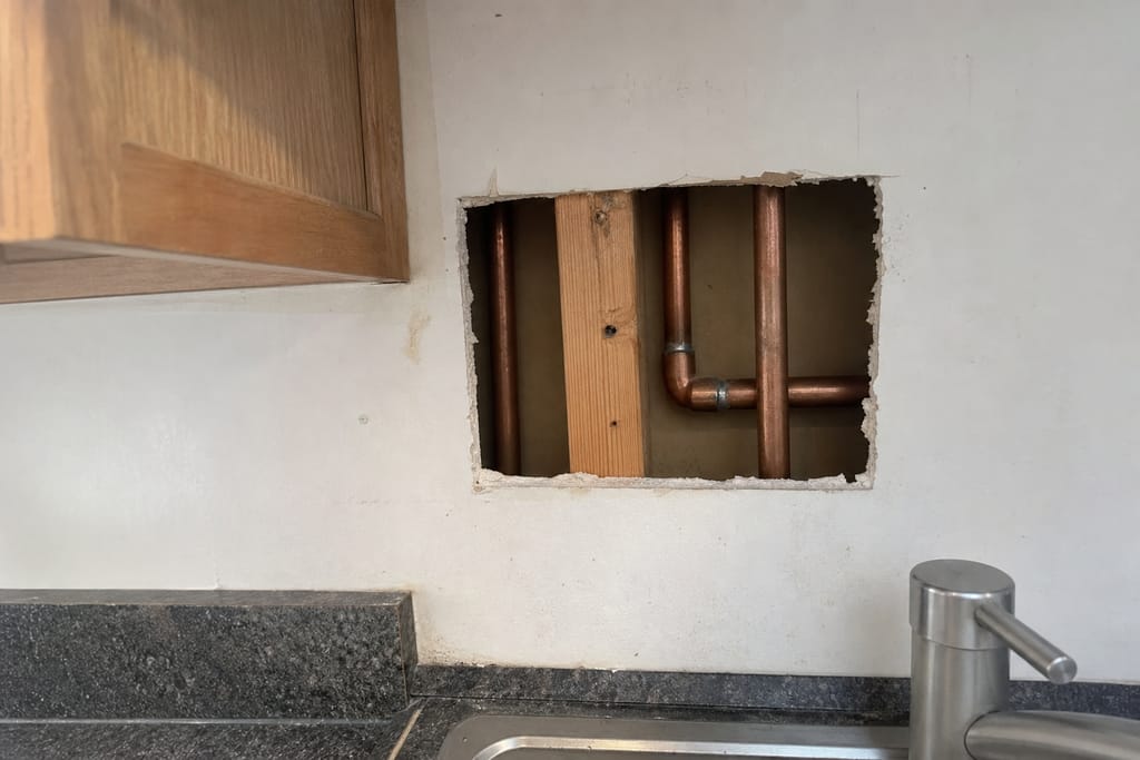Wall Repair After Plumbing or Electrical Work photo