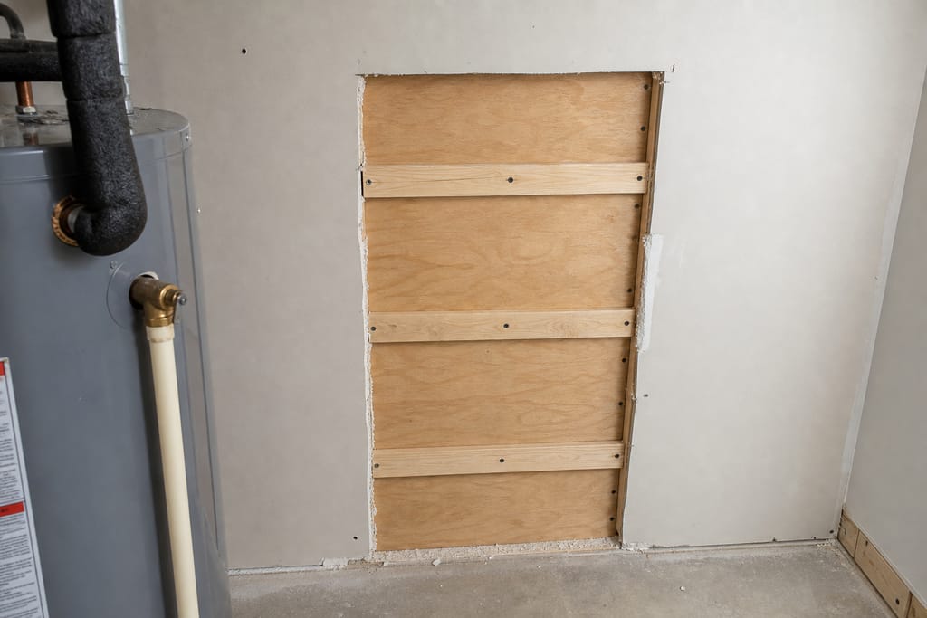 Plywood backer strips photo